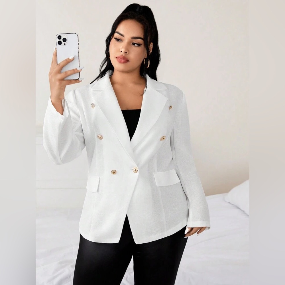 Shein Curve Button Blazer